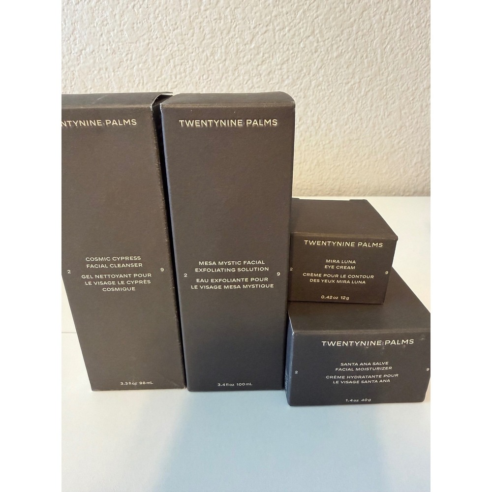 Twentynine Palms Skincare Set Cleanser Exfoliator Moisturizer Eye Cream NIB - Picture 7 of 8